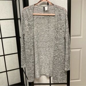 EUC “Divided” by H&M lightweight open cardi grey heather size Small